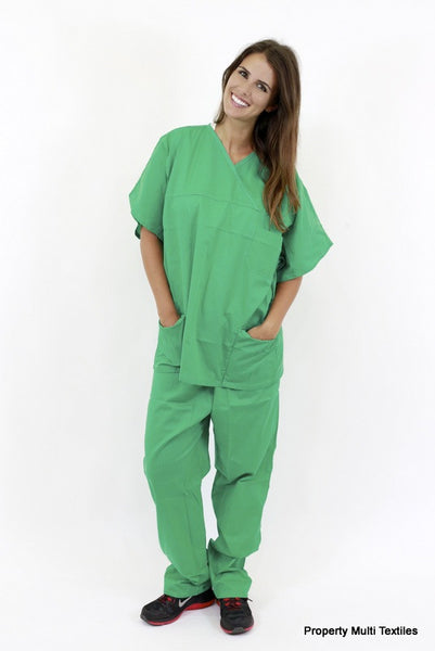 Green Scrub Shirt and Pant Sets - Multi Textiles, Inc. - 1