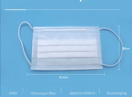 Child's Disposable Pleated 3-ply Mask